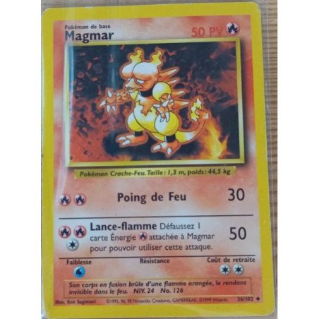 Pokémon - Carte à l'unité - Magmar - Edition Fossile (36/102) Good