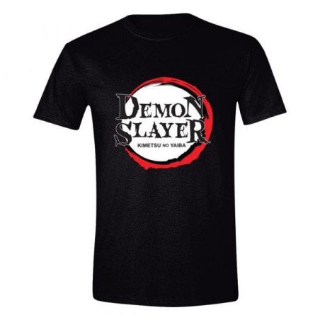 DEMON SLAYER - T SHIRT BLACK (M) - LOGO