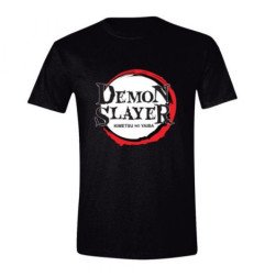 DEMON SLAYER - T SHIRT BLACK (M) - LOGO