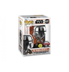 Star Wars - The Mandalorian - Bobble-head POP! n° 491 - The Mandalorian with Darksaber (Special edition - GITD)