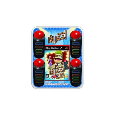 BUZZ - LE QUIZZ MUSICAL + 4 BUZZER - PS2 LOOSE OCC
