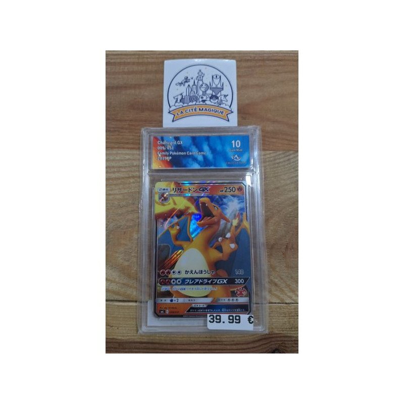 Pokémon - Carte à l'unité -  Charizard GX Jap ( 009/051) grade 10 COLLECT AURA