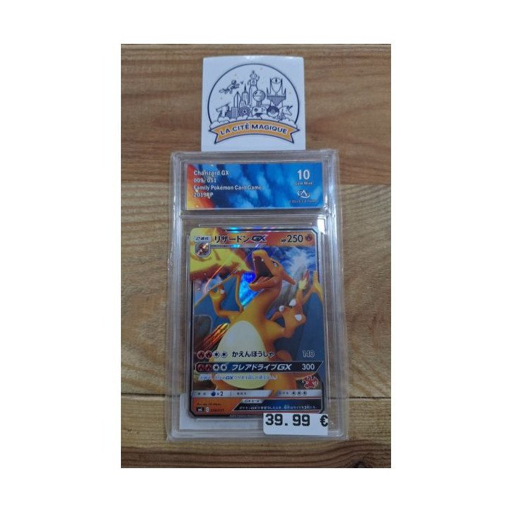 Pokémon - Carte à l'unité -  Charizard GX Jap ( 009/051) grade 10 COLLECT AURA