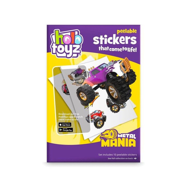 HOLO TOYZ - 10 STICKERS EN R.A. AVEC SON - METAL MANIA