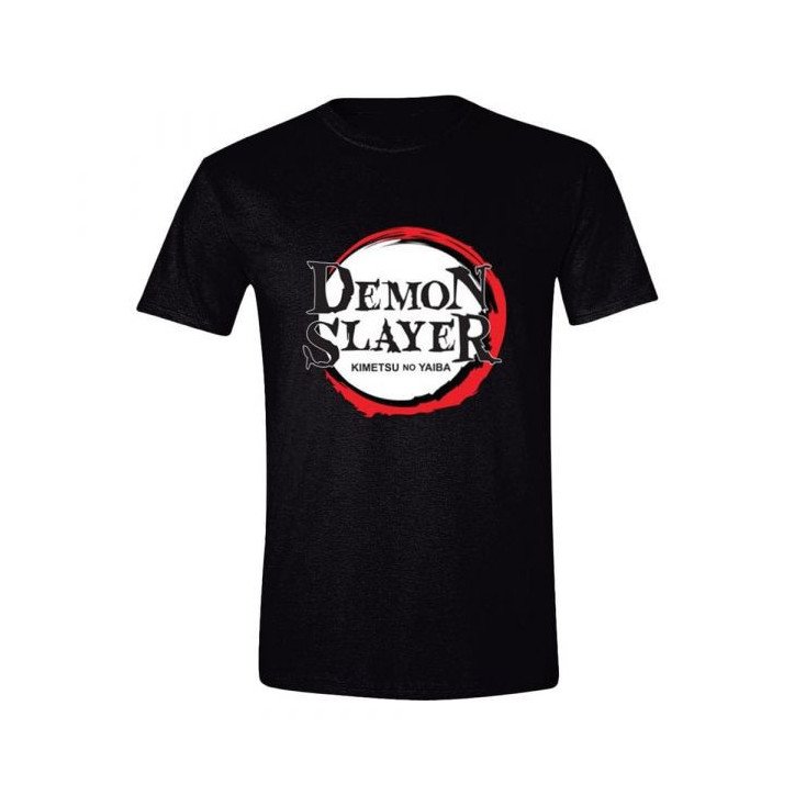 DEMON SLAYER - T SHIRT BLACK (M) - LOGO
