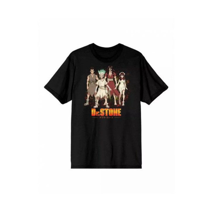 DR STONE - T-SHIRT BLACK - GROUP