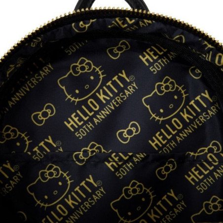HELLO KITTY - SAC A DOS - LOUNGEFLY - 50TH ANNIV METALLIC GOLD
