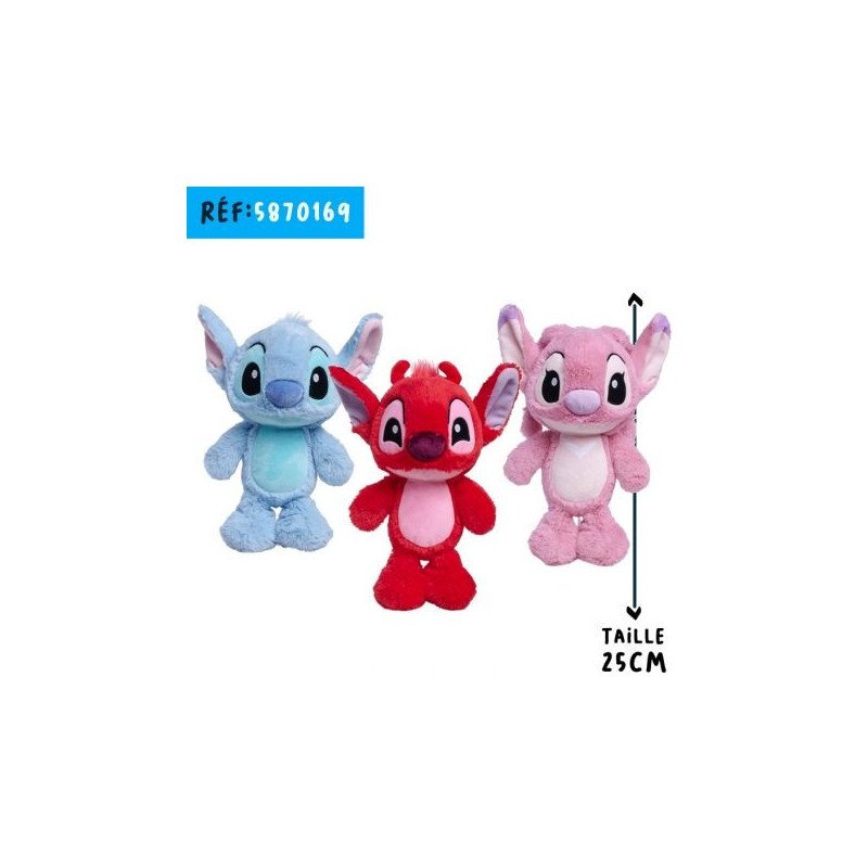Disney - Lilo & Stitch - Peluche 25 cm - Flopsies Stitch - Assortiment