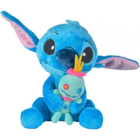 DISNEY - LILO & STITCH - PELUCHE 25 CM - STITCH AND SCRUMP