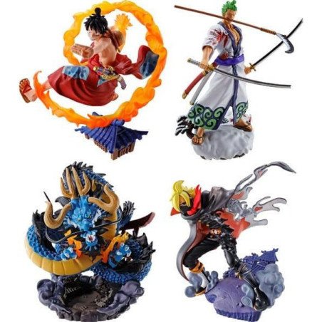 ONE PIECE -  LOT DE 4 FIGURINES 9 CM - PETITRAMA SET - REBIRTH WANO KUNI