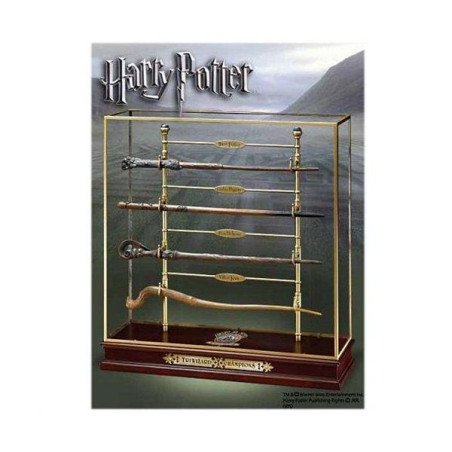 HARRY POTTER - PRESENTOIR + 4 BAGUETTES - LES CHAMPIONS DU TOURNOI DES 3 SORCIERS - HARRY/CEDRIC/FLEUR/VIKTOR