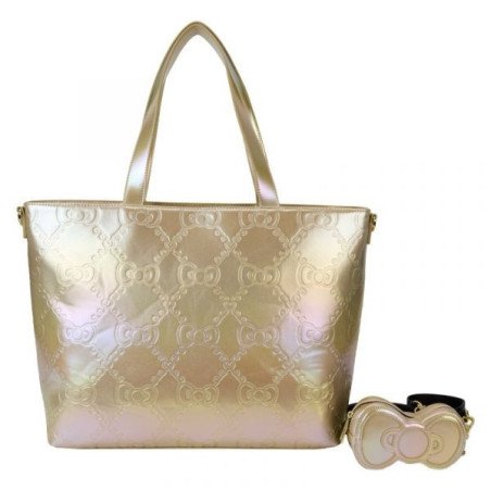 HELLO KITTY - SAC TISSU - LOUNGEFLY - 50TH ANNIV METALLIC GOLD