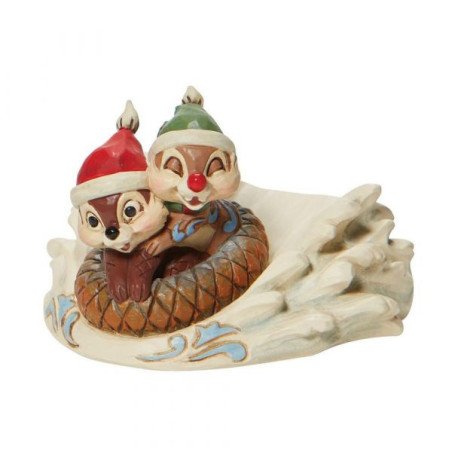 DISNEY - CHIP AND DALE - FIGURINE 5.5 CM - SHOWCASE COLLECTION - TRADITIONS - FUN IN THE SNOW