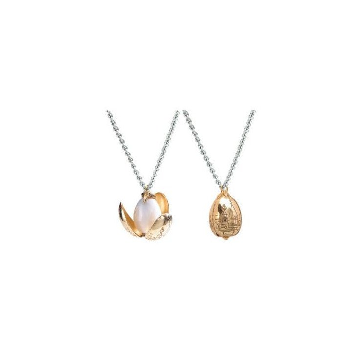 HARRY POTTER - COLLIER EN PLAQUE OR - OEUF D OR + COFFRET PRESENTOIR