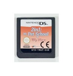 2 JEUX EN 1 - MY PET SCHOOL + MY HORSE - DS LOOSE OCC