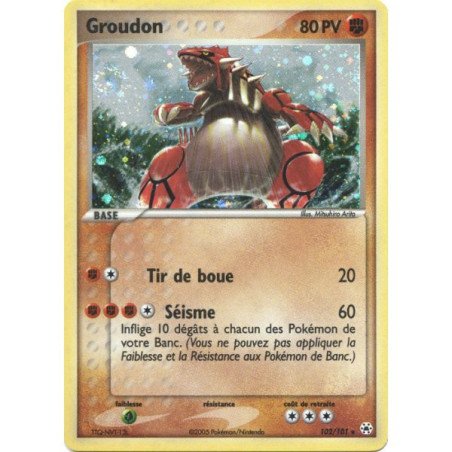 Pokémon - Carte à l'unité - Groudon  (102/101) Excellent