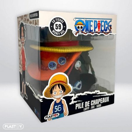 ONE PIECE - TIRELIRE 16 CM - PILE DE CHAPEAUX