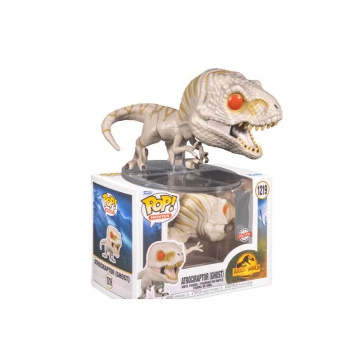 JURASSIC PARK - JURASSIC WORLD : DOMINION - VINYL FIGURINE POP! N° 1219 - ATROCIRAPTOR (GHOST)