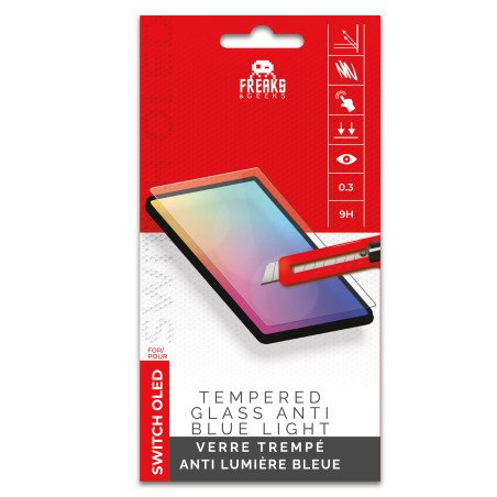 FREAKS AND GEEKS - TEMPERED GLASS - ANTI BLUE LIGHT - SWITCH OLED