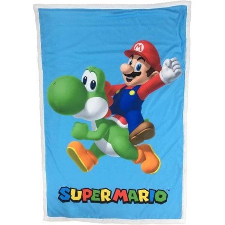 SUPER MARIO - PLAID SHERPA 100 X 150 CM - MARIO & YOSHI