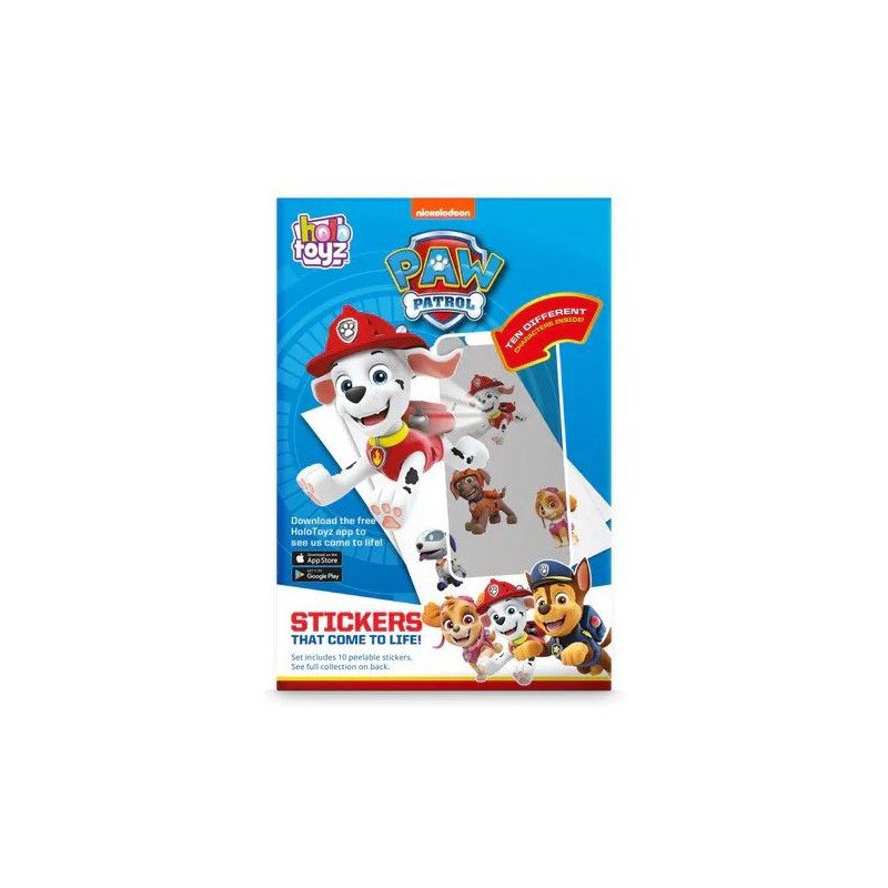 HOLO TOYZ - 10 STICKERS EN R.A. AVEC SON - PAW PATROL