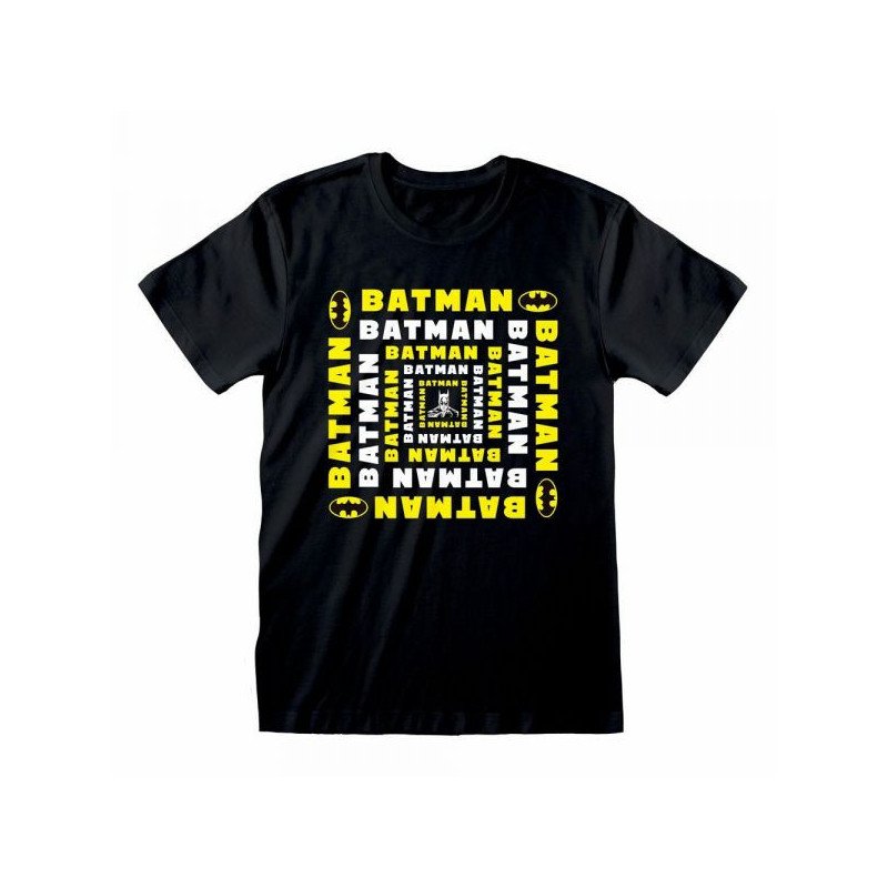 BATMAN - T-SHIRT BLACK - SQUARE NAME