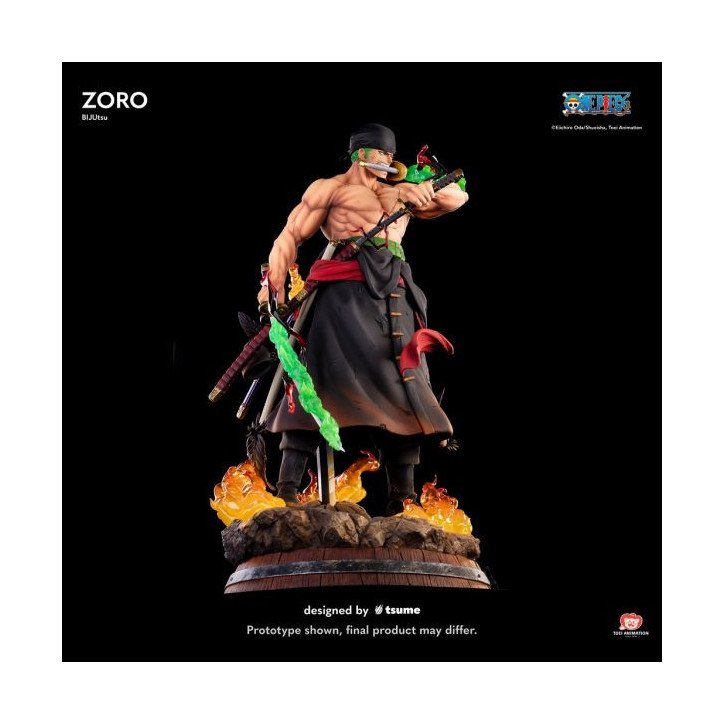 One Piece - Figurine en résine 34 x 31 x 55 cm - Tsume Art : BIJUtsu - Zoro