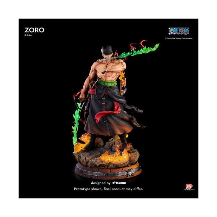 One Piece - Figurine en résine 34 x 31 x 55 cm - Tsume Art : BIJUtsu - Zoro