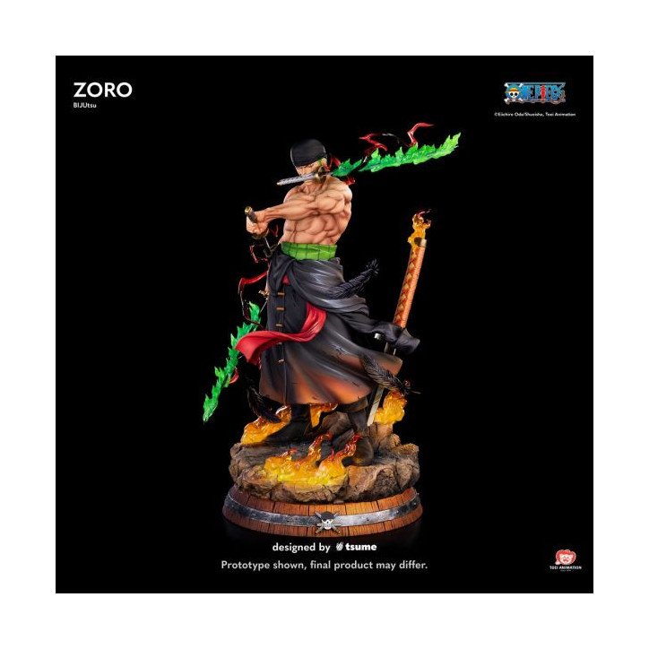 One Piece - Figurine en résine 34 x 31 x 55 cm - Tsume Art : BIJUtsu - Zoro