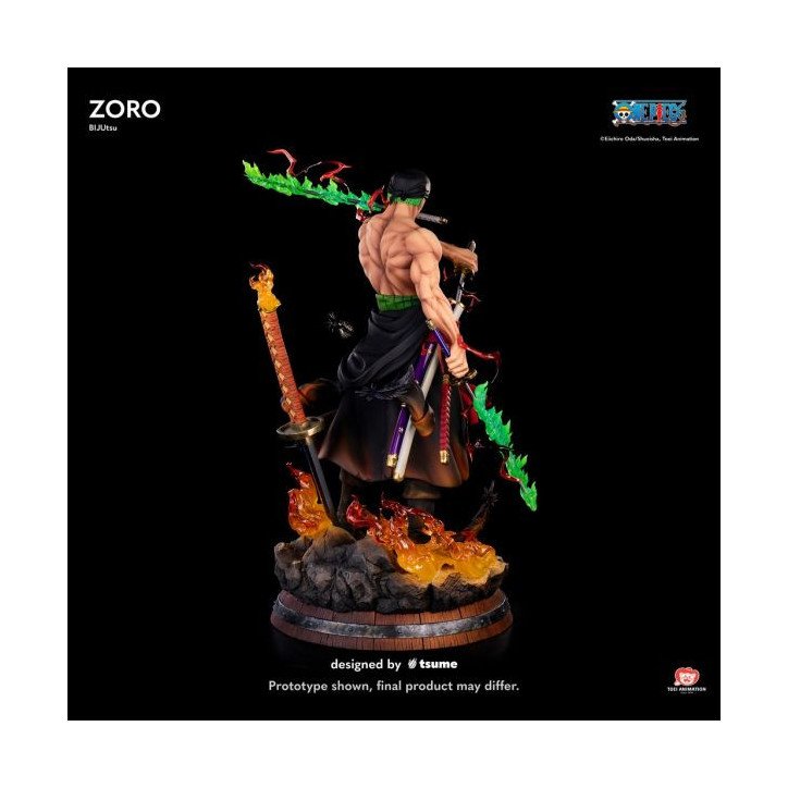 One Piece - Figurine en résine 34 x 31 x 55 cm - Tsume Art : BIJUtsu - Zoro