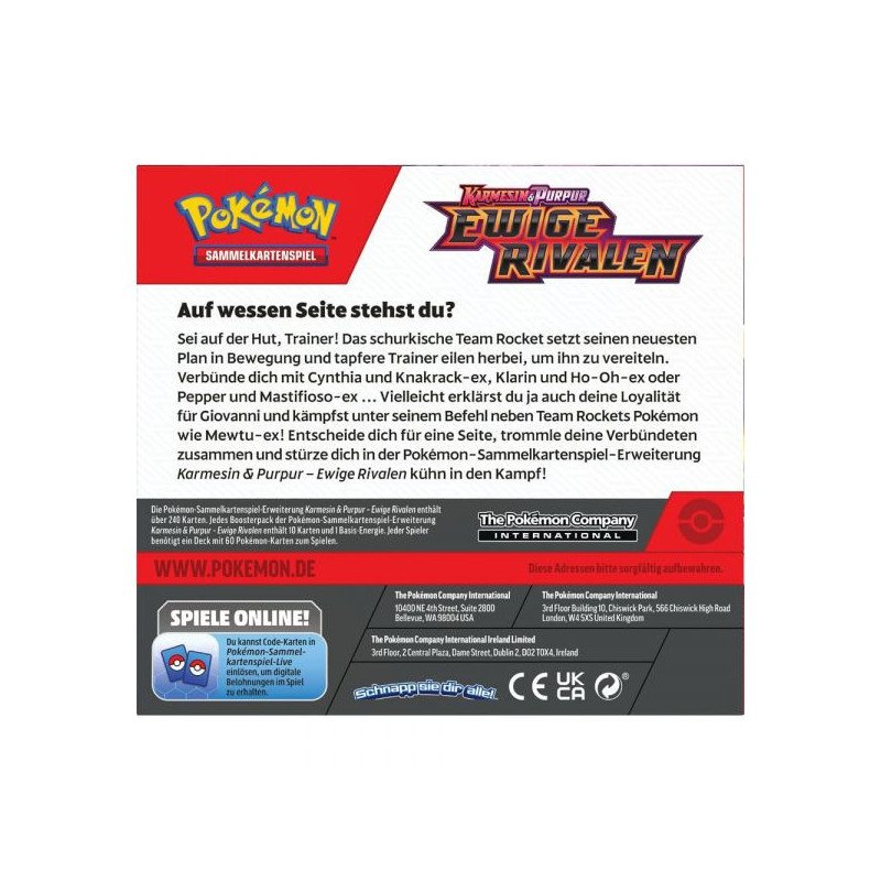 Titre (≤ 60 caractères) Pokémon – Display 36 Boosters – Ewige Rivalen (DE) – Verdun