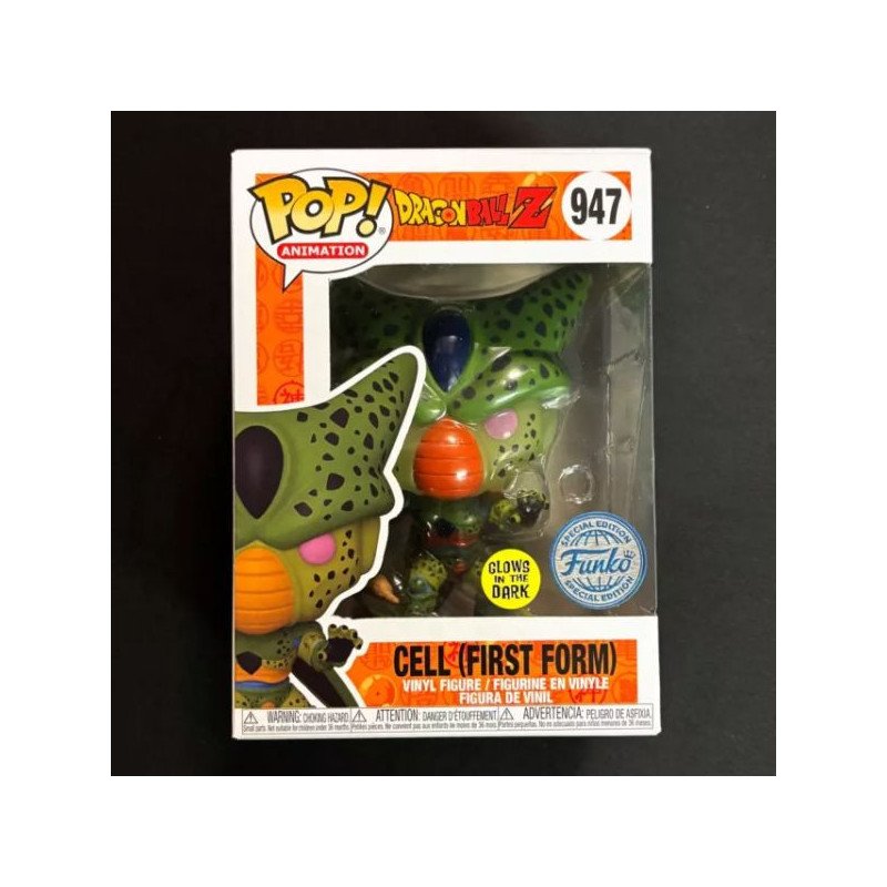Dragon Ball Z - Vinyl figure POP! n° 947 - Cell (first form - spécial édition - GITD)