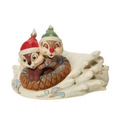 DISNEY - CHIP AND DALE - FIGURINE 5.5 CM - SHOWCASE COLLECTION - TRADITIONS - FUN IN THE SNOW