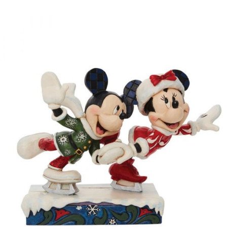 DISNEY - MICKEY MOUSE - FIGURINE 13 CM - SHOWCASE COLLECTION - TRADITIONS - SKATING SWEETHEARTS