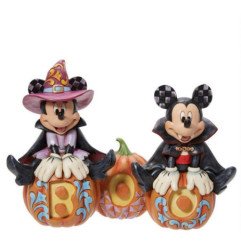 DISNEY - MICKEY MOUSE - FIGURINE 16 CM - SHOWCASE COLLECTION - TRADITIONS - MICKEY AND MINNIE BOO PUMPKINS