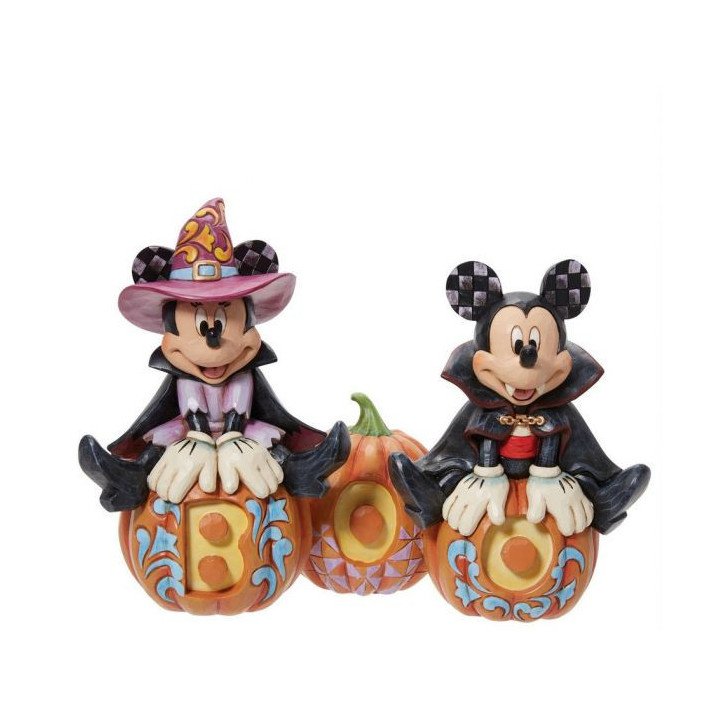 DISNEY - MICKEY MOUSE - FIGURINE 16 CM - SHOWCASE COLLECTION - TRADITIONS - MICKEY AND MINNIE BOO PUMPKINS DISNEY - MICKEY MOUSE - FIGURINE 16 CM - SHOWCASE COLLECTION - TRADITIONS - MICKEY AND MINNIE BOO PUMPKINS
