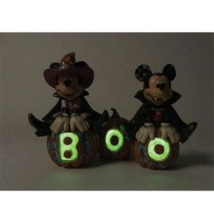 DISNEY - MICKEY MOUSE - FIGURINE 16 CM - SHOWCASE COLLECTION - TRADITIONS - MICKEY AND MINNIE BOO PUMPKINS