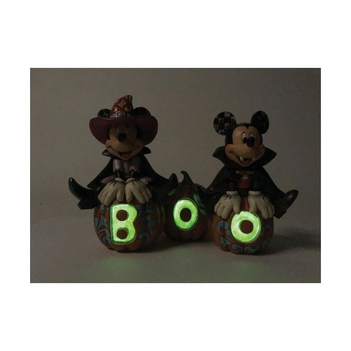 DISNEY - MICKEY MOUSE - FIGURINE 16 CM - SHOWCASE COLLECTION - TRADITIONS - MICKEY AND MINNIE BOO PUMPKINS DISNEY - MICKEY MOUSE - FIGURINE 16 CM - SHOWCASE COLLECTION - TRADITIONS - MICKEY AND MINNIE BOO PUMPKINS