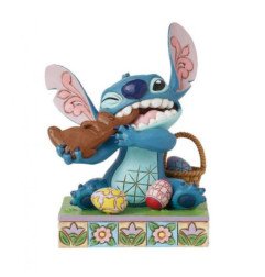 Disney - Lilo & Stitch - Figurine 11.5 cm - Showcase Collection - Traditions - Stitch eating chocolate bunny with eggs