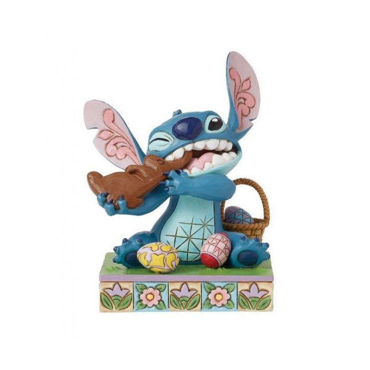 Disney - Lilo & Stitch - Figurine 11.5 cm - Showcase Collection - Traditions - Stitch eating chocolate bunny with eggs Disney - Lilo & Stitch - Figurine 11.5 cm - Showcase Collection - Traditions - Stitch eating chocolate bunny with eggs