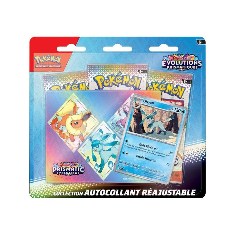POKEMON - PACK DE 3 BOOSTERS + STICKERS - EVOLUTIONS PRISMATIQUES (FR)