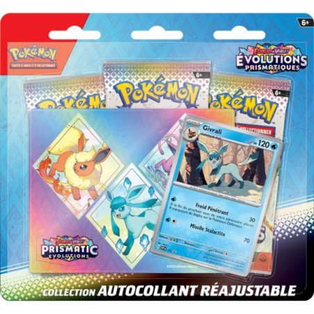 POKEMON - PACK DE 3 BOOSTERS + STICKERS - EVOLUTIONS PRISMATIQUES (FR)
