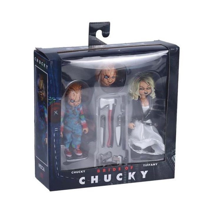 HORROR - BRIDE OF CHUCKY - PACK DE 2 FIGURINES 14 CM - NECA - CHUCKY & TIFFANY