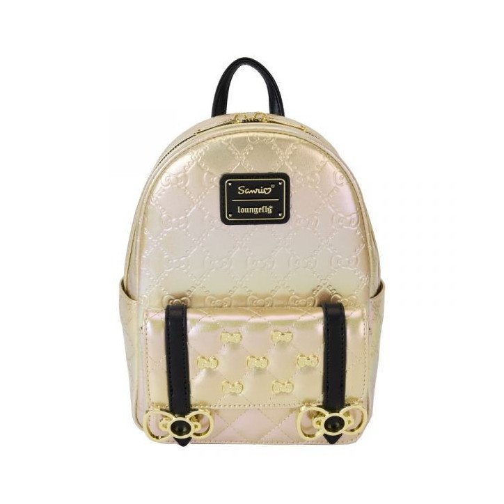 HELLO KITTY - SAC A DOS - LOUNGEFLY - 50TH ANNIV METALLIC GOLD