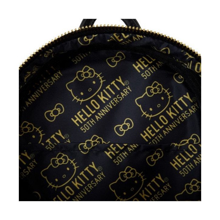 HELLO KITTY - SAC A DOS - LOUNGEFLY - 50TH ANNIV METALLIC GOLD