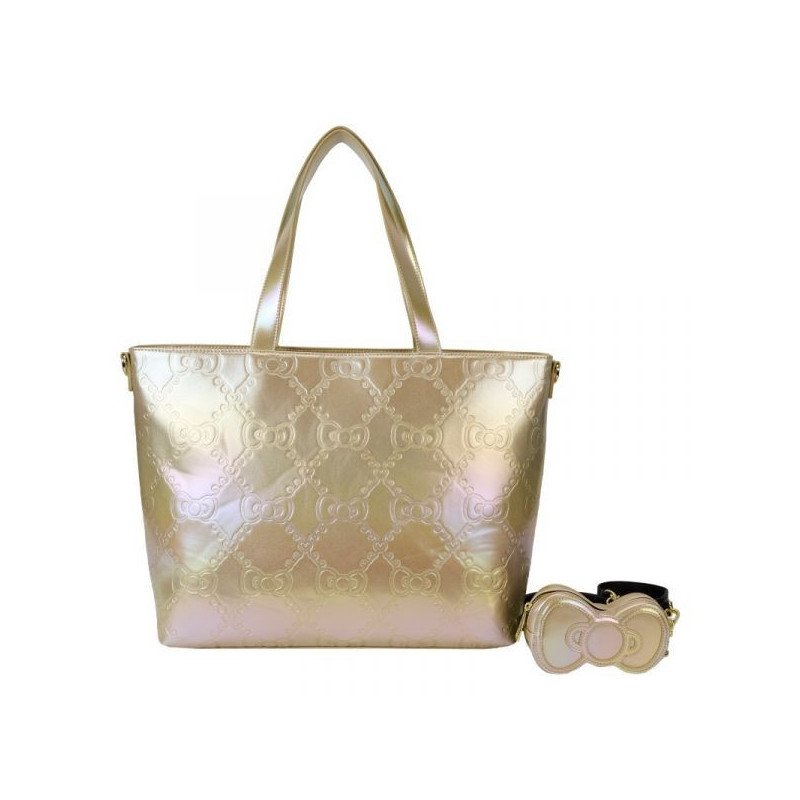 HELLO KITTY - SAC TISSU - LOUNGEFLY - 50TH ANNIV METALLIC GOLD