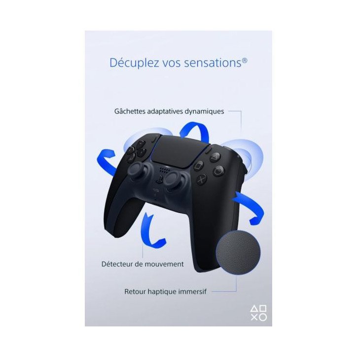 MANETTE DUALSENSE - MIDNIGHT BLACK - PS5