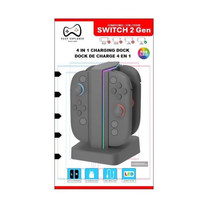 DEEP EXPLORER - STATION DE RECHARGE 4 EN 1 - SWITCH 2