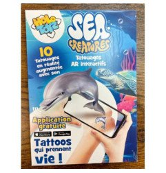 HOLO TOYZ - 10 TATOUAGES AR INTER ACTIFS - SEA CREATURES