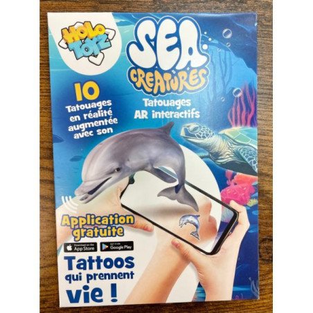 HOLO TOYZ - 10 TATOUAGES AR INTER ACTIFS - SEA CREATURES